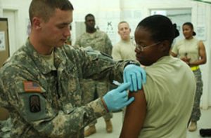 U.S. military mandatory swine flu vaccine