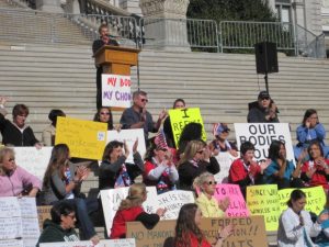 H1N1 Swine Flu Vaccine Protest