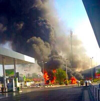 A fire in Ashdod caused by a Gaza rocket - Photo by IDF