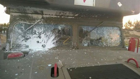 Ambulance - Windows Shattered - Photo from Facebook