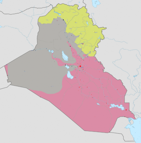 Area Controlled By Kurds In Yellow - Photo by Absalao777