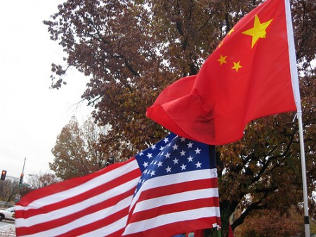 Chinese Flag American Flag