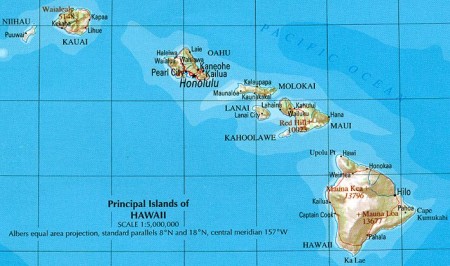Hawaii_Map - Public Domain