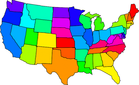 Map Of The United States - Public Domain