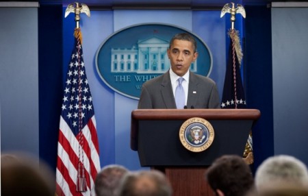 Obama Press Briefing - Public Domain