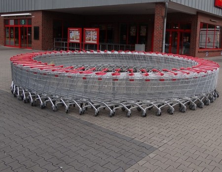 Shopping Carts In A Circle - Public Domain