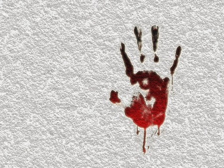 crime criminal murder reprint blood effect finger - Public Domain