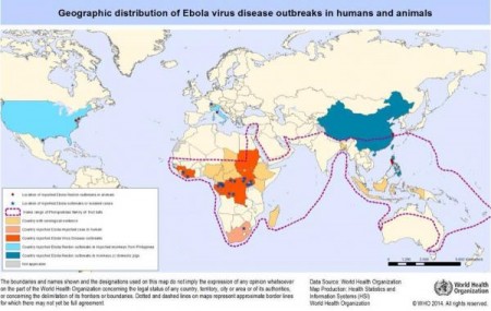 Ebola - WHO Map