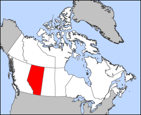 Alberta Map - Public Domain