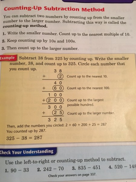 Common Core Subtraction Problem