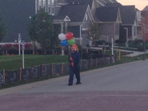 Creepy Clown - Photo posted by Swiper Fox on Facebook