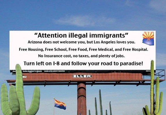 Illegal Immigration Billboard