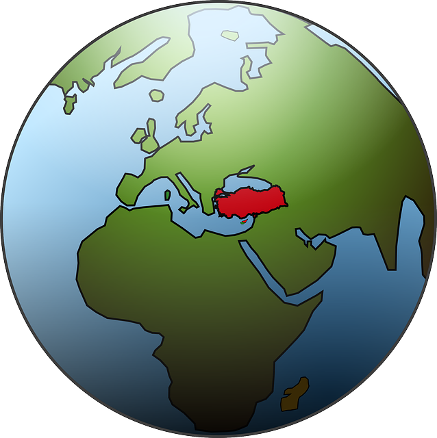 Turkey On A Globe - Public Domain