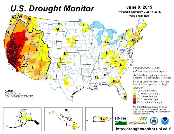 U.S. Drought Monitor June 9