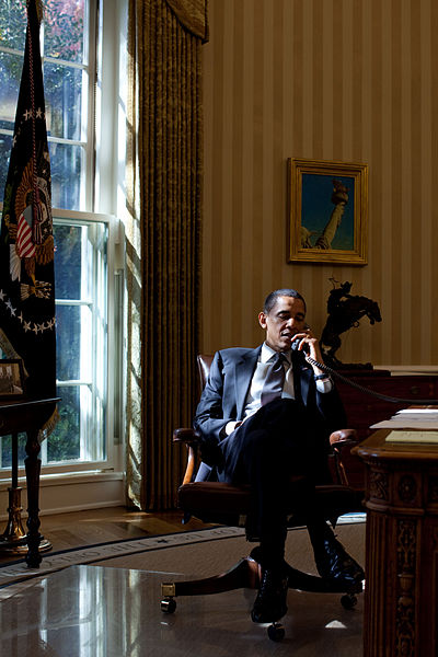 Barack Obama In The Oval Office