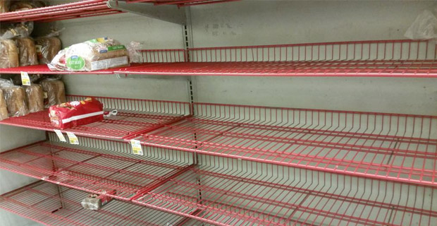 Empty Shelves - Photo from Twitter