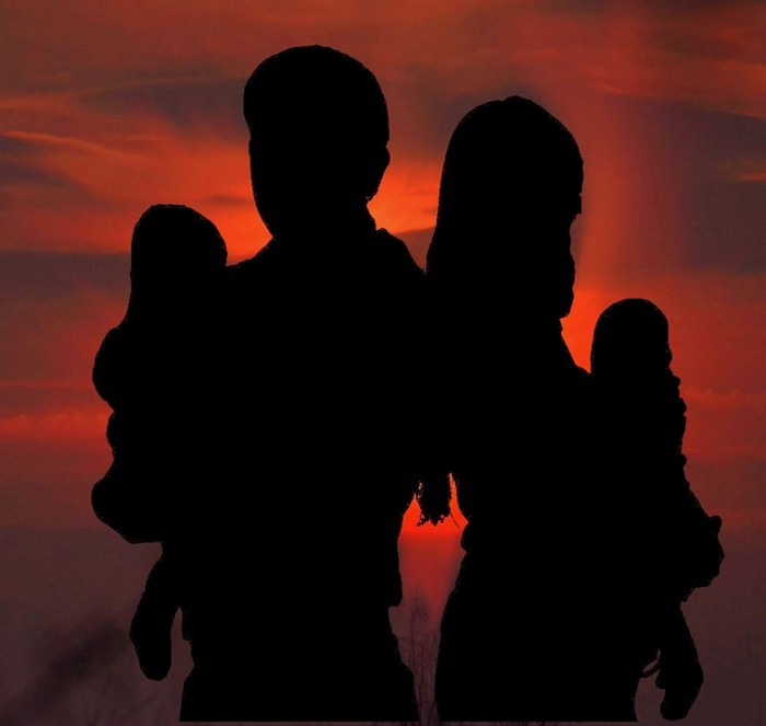 Family Silhouette - Public Domain 2