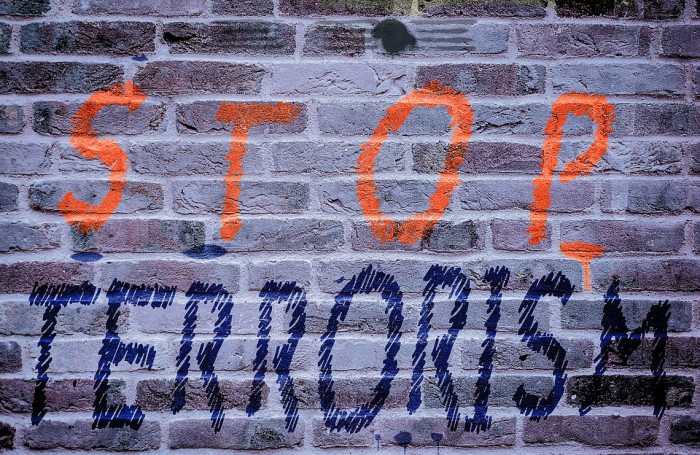 Stop Terrorism Wall - Public Domain