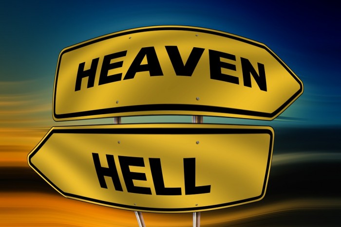 heaven-hell-road-sign-public-domain