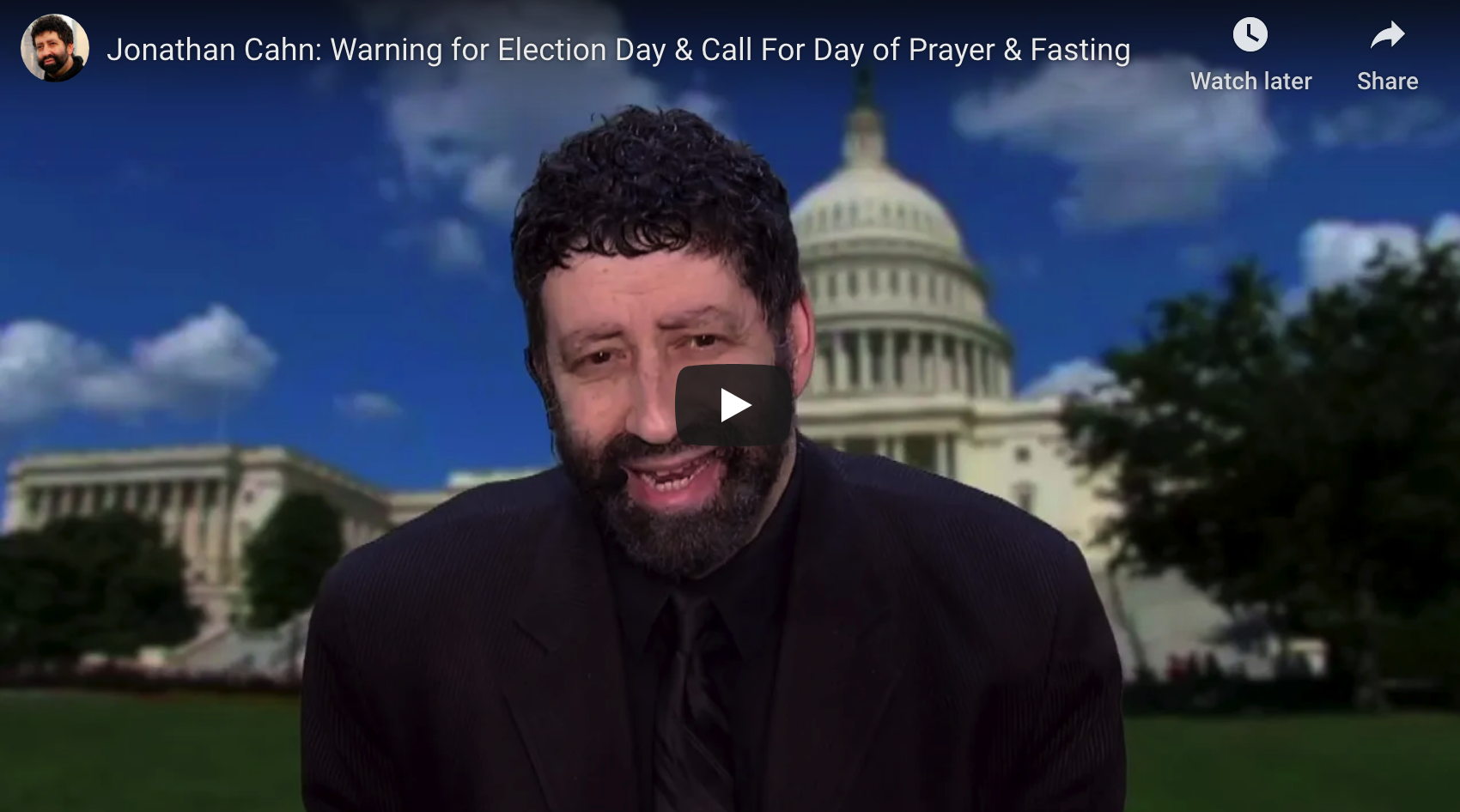 Jonathan Cahn A warning for Election Day and a call for a day of