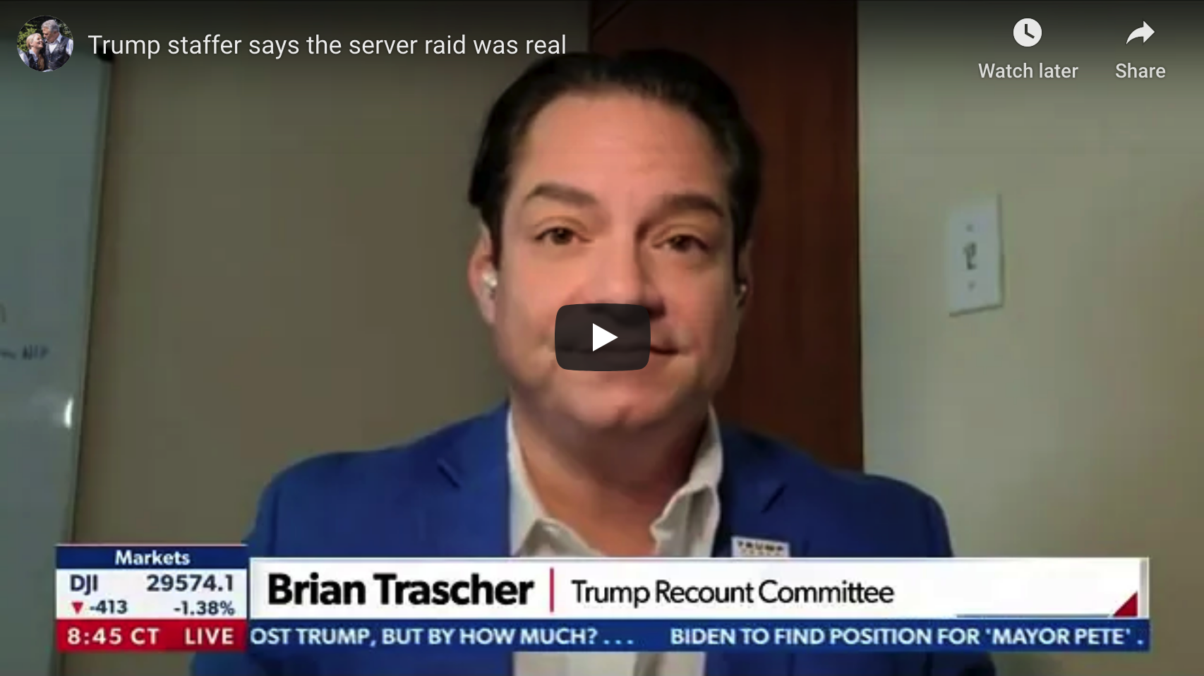 Trump staffer says the server raid was real
